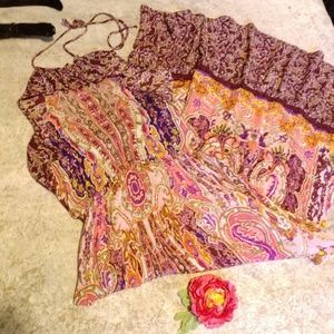 Apron top gauzy summer dress